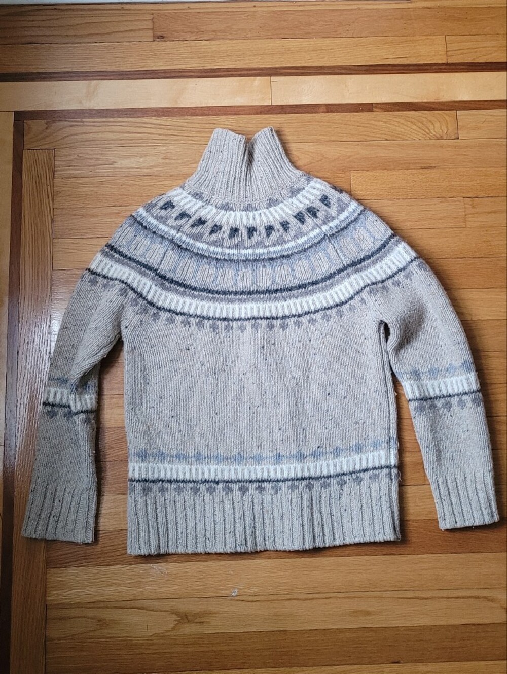 ALEX MILL FAIR ISLE DONEGAL TURTLECK SWEATER - Picture 8 of 9